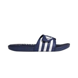 Adidas Adissage slides Sandals Dark Blue White Men’s Size 12 Women’s Size 13 NEW